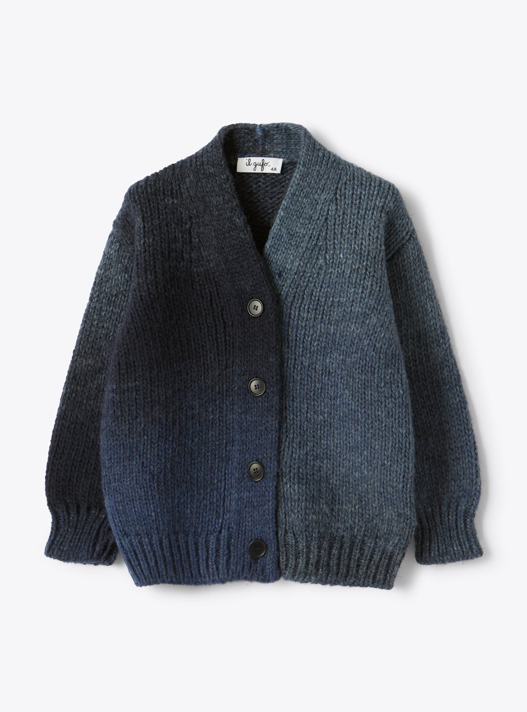 Il Gufo Cardigan in misto lana sfumata