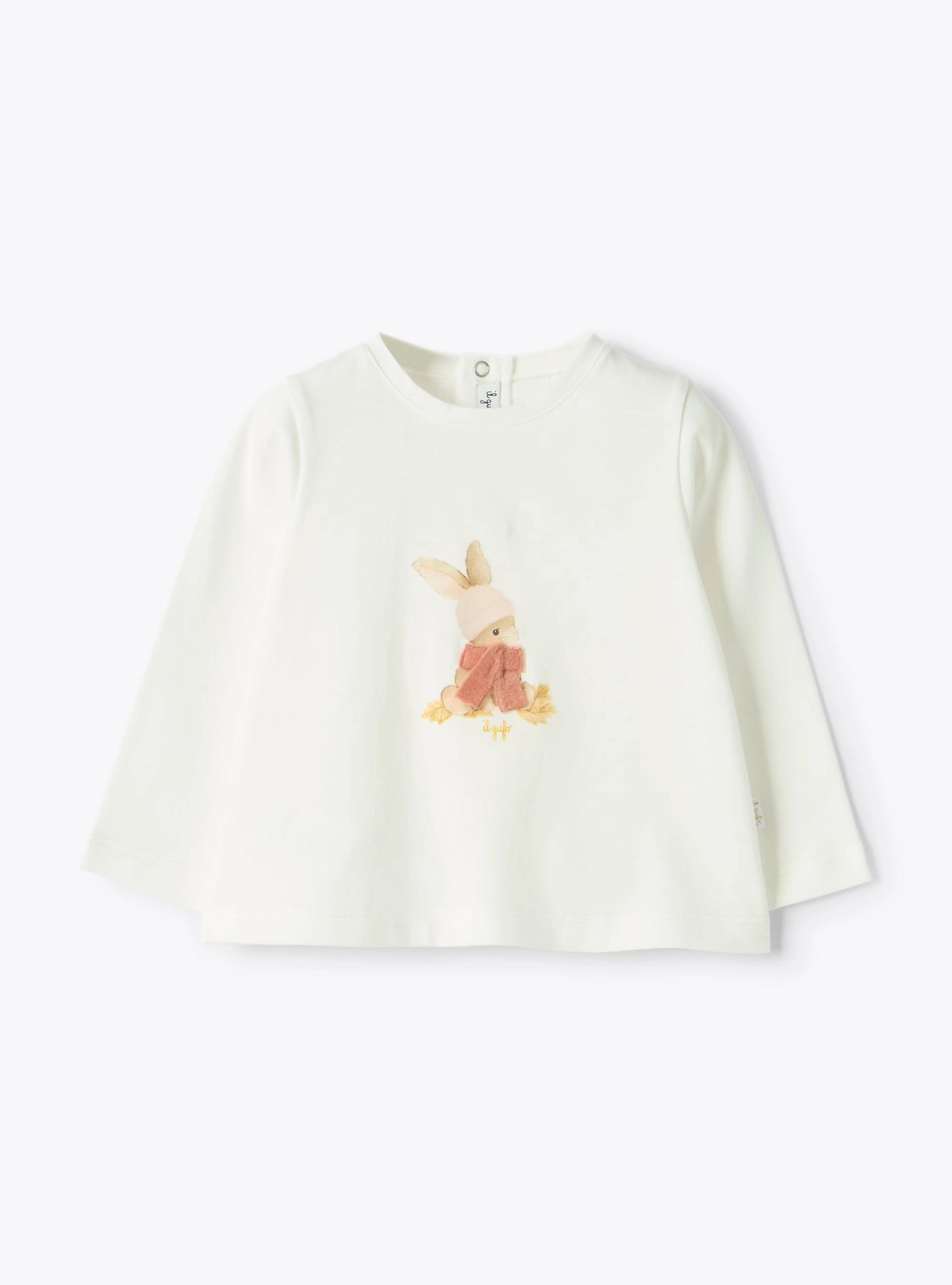 Il Gufo T-shirt a manica lunga con coniglietto