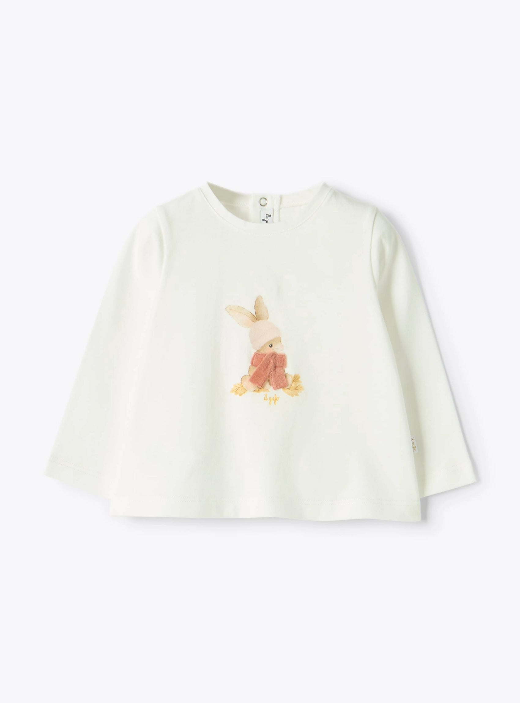 Il Gufo T-shirt a manica lunga con coniglietto