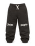 Palm Angels Pantalone tuta nero con logo sulle ginocchia