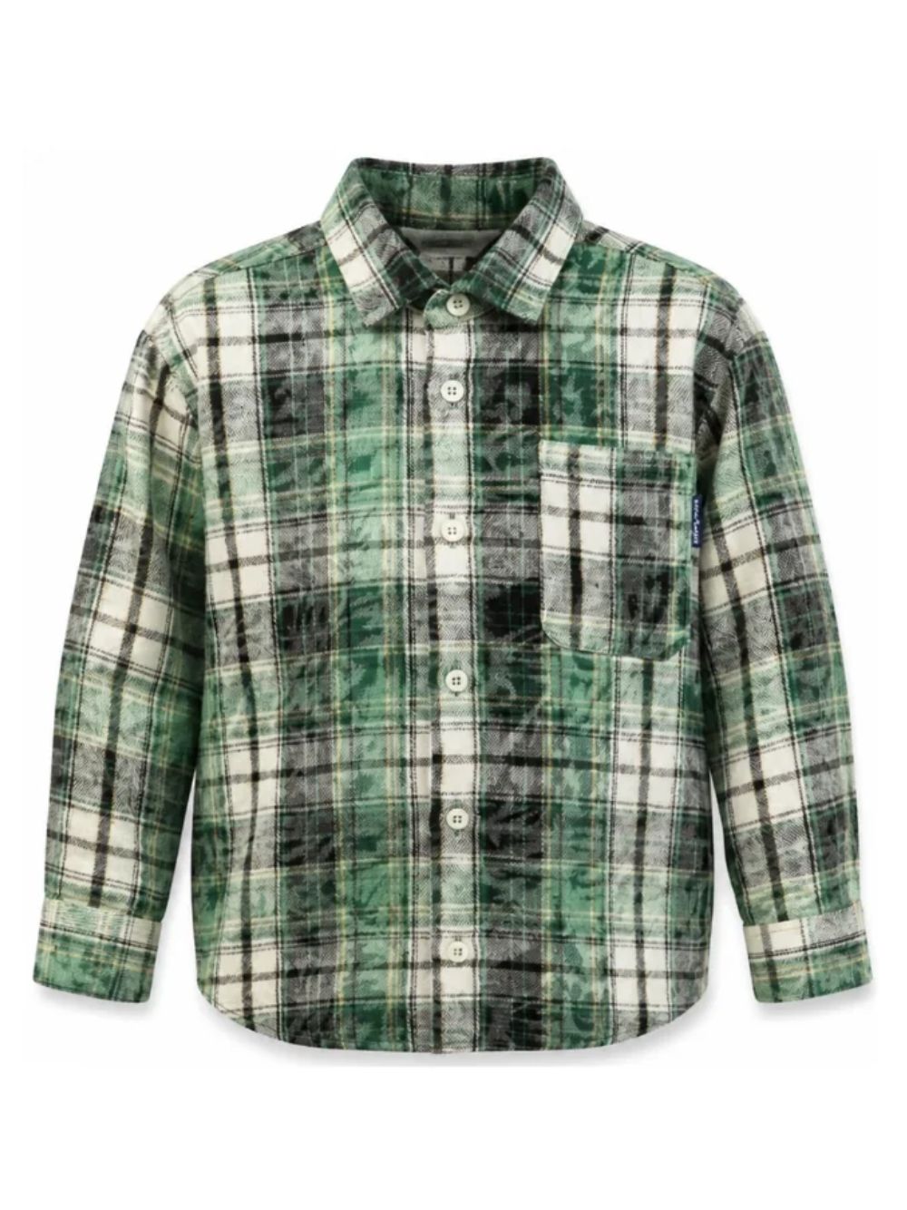 Palm Angels Camicia in flanella a quadri verde con logo
