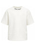 Palm Angels T-shirt bianca con logo sul collo e sul retro