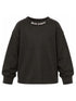 Palm Angels T-shirt nera a maniche lunghe con logo sul collo e sul retro