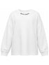 Palm Angels T-shirt bianca a maniche lunghe con logo sul collo e sul retro