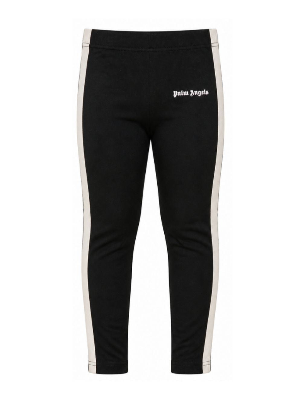 Palm Angels Leggings neri con bande laterali e logo