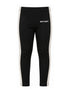 Palm Angels Leggings neri con bande laterali e logo
