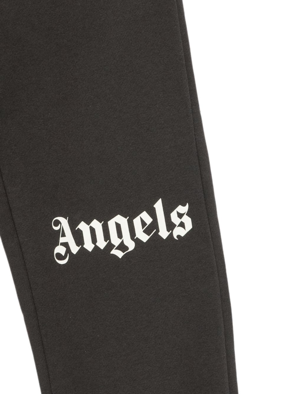 Palm Angels Pantalone tuta nero con logo sulle ginocchia