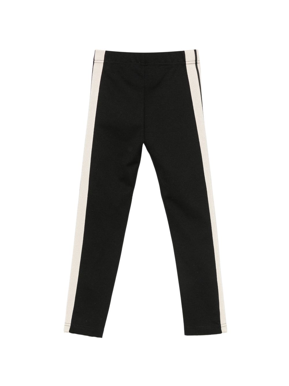 Palm Angels Leggings neri con bande laterali e logo