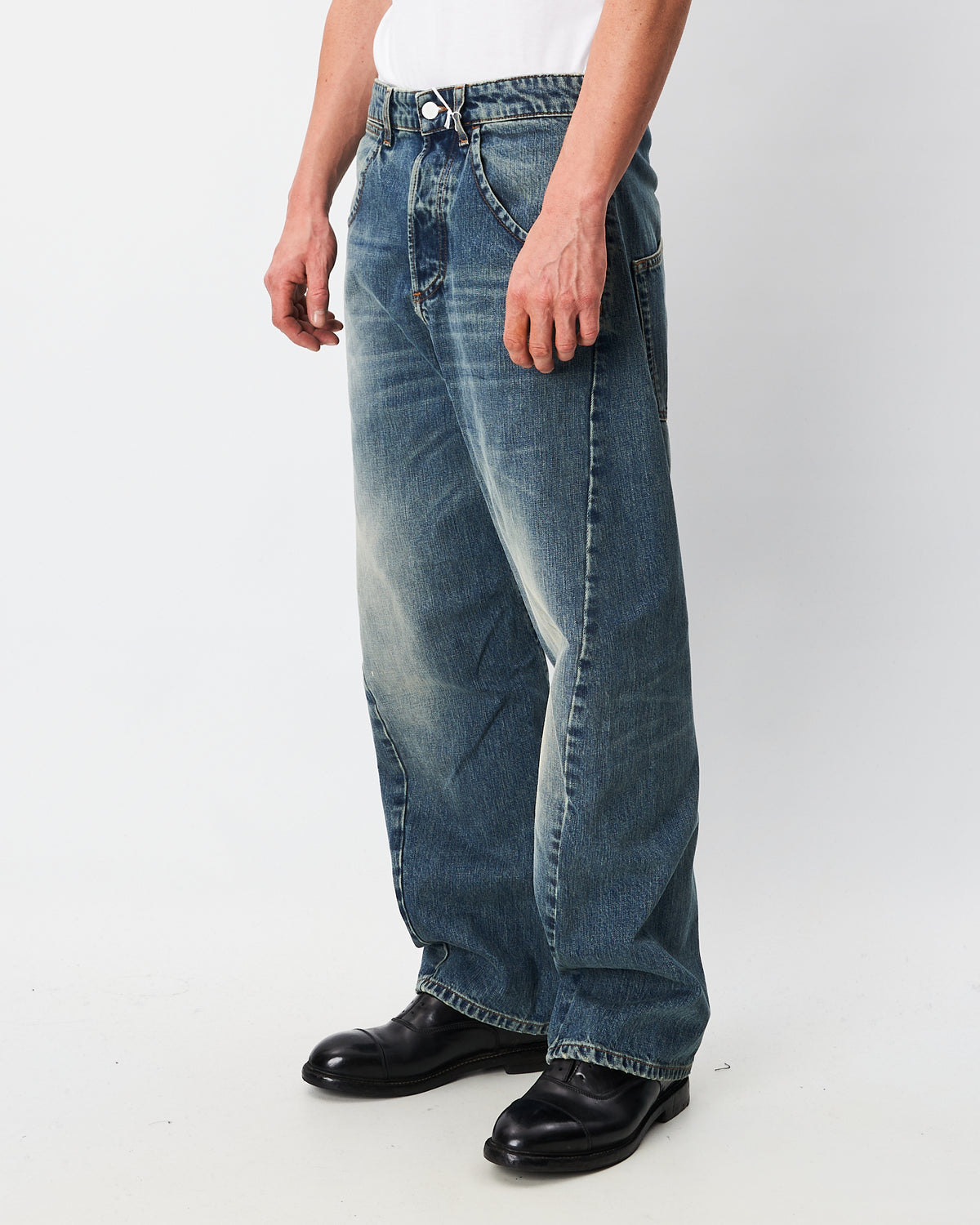 Amish denim uomo modello Over Floor Green