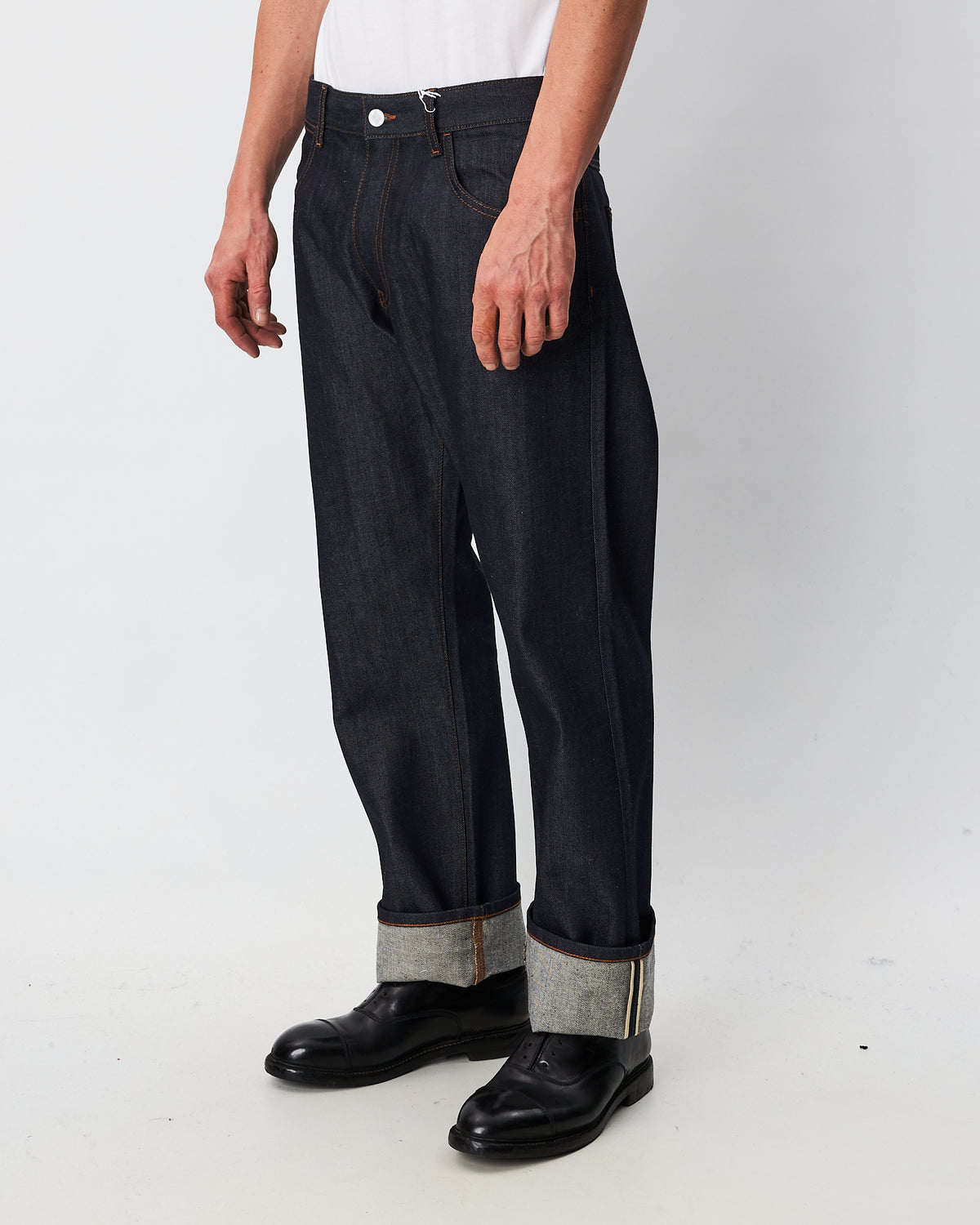 Amish denim uomo modello Raw James