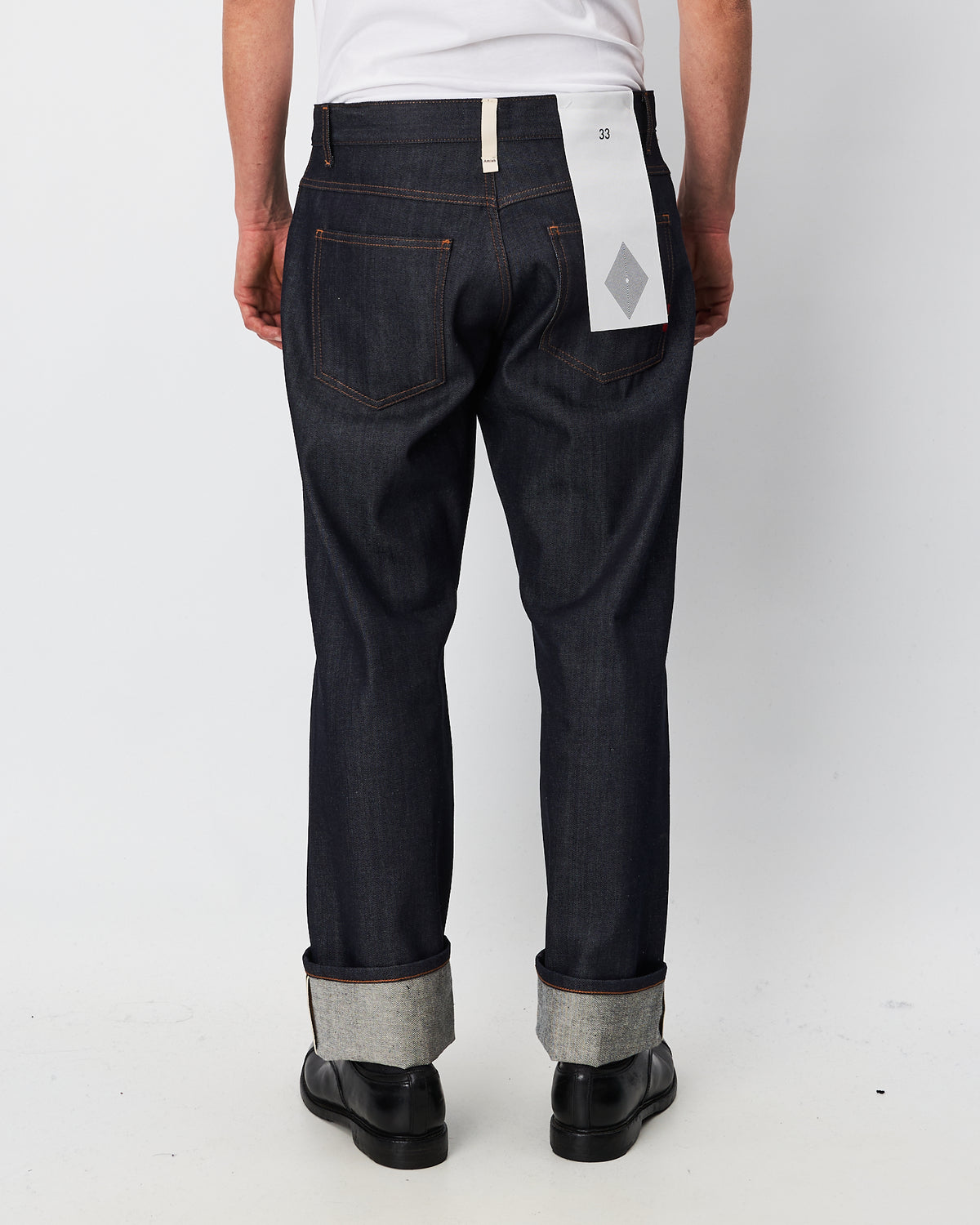 Amish denim uomo modello Raw James