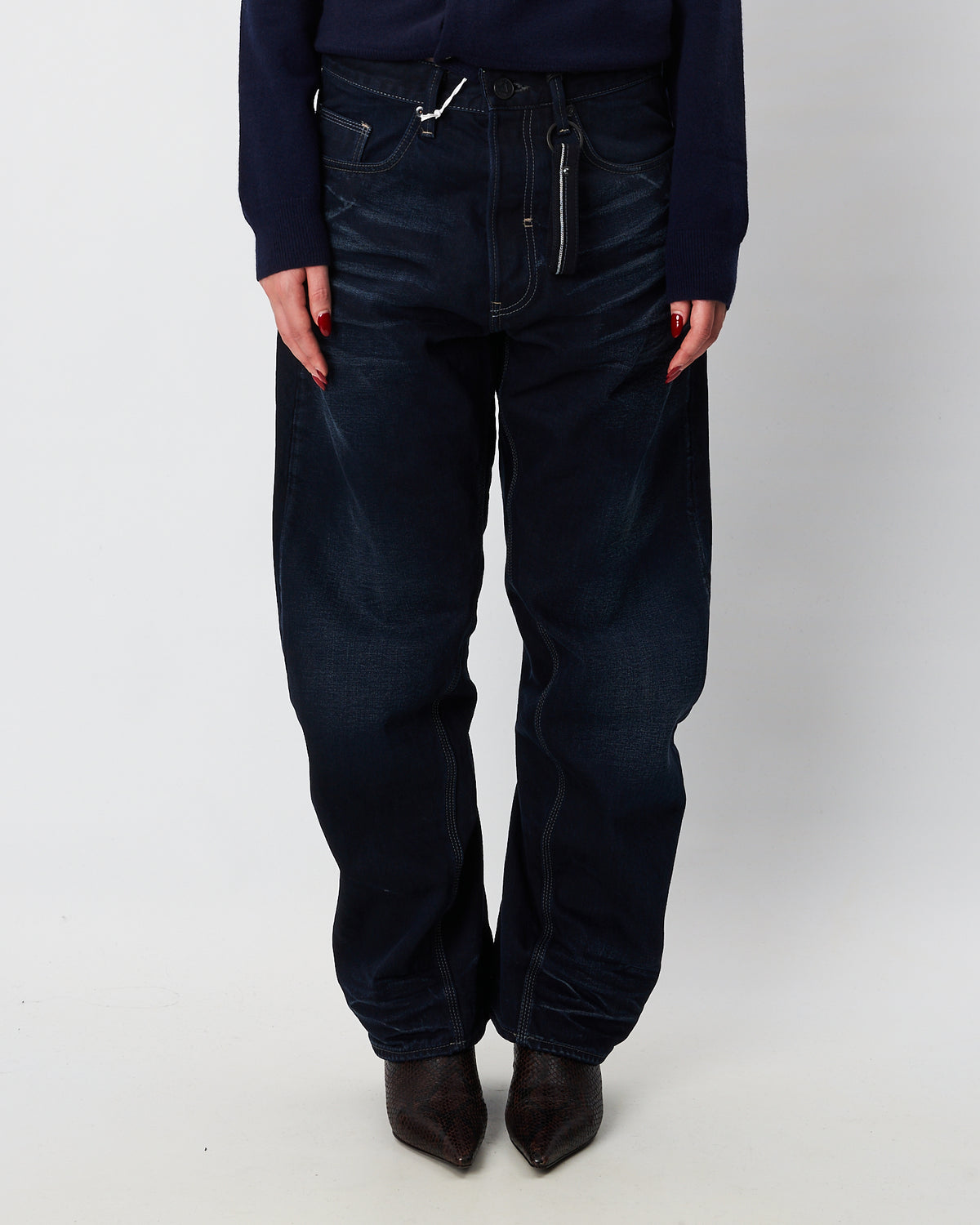 Archetype denim donna baggy blu scuro