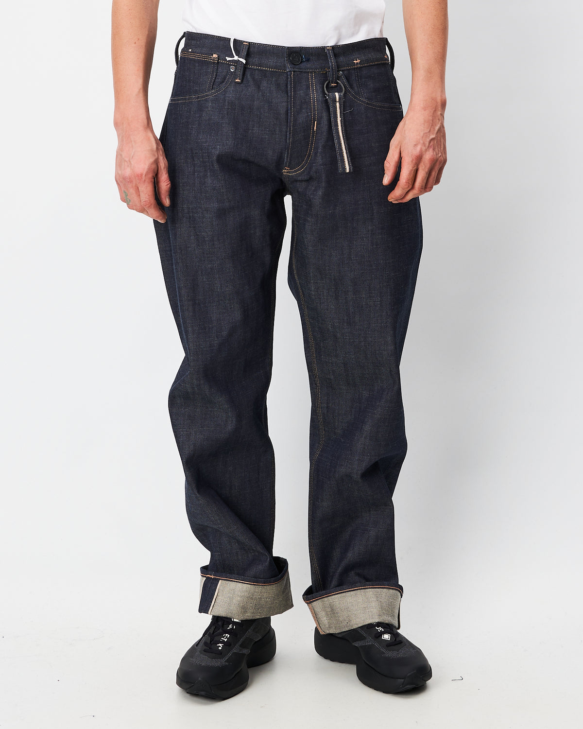Archetype denim uomo rigido blu scuro