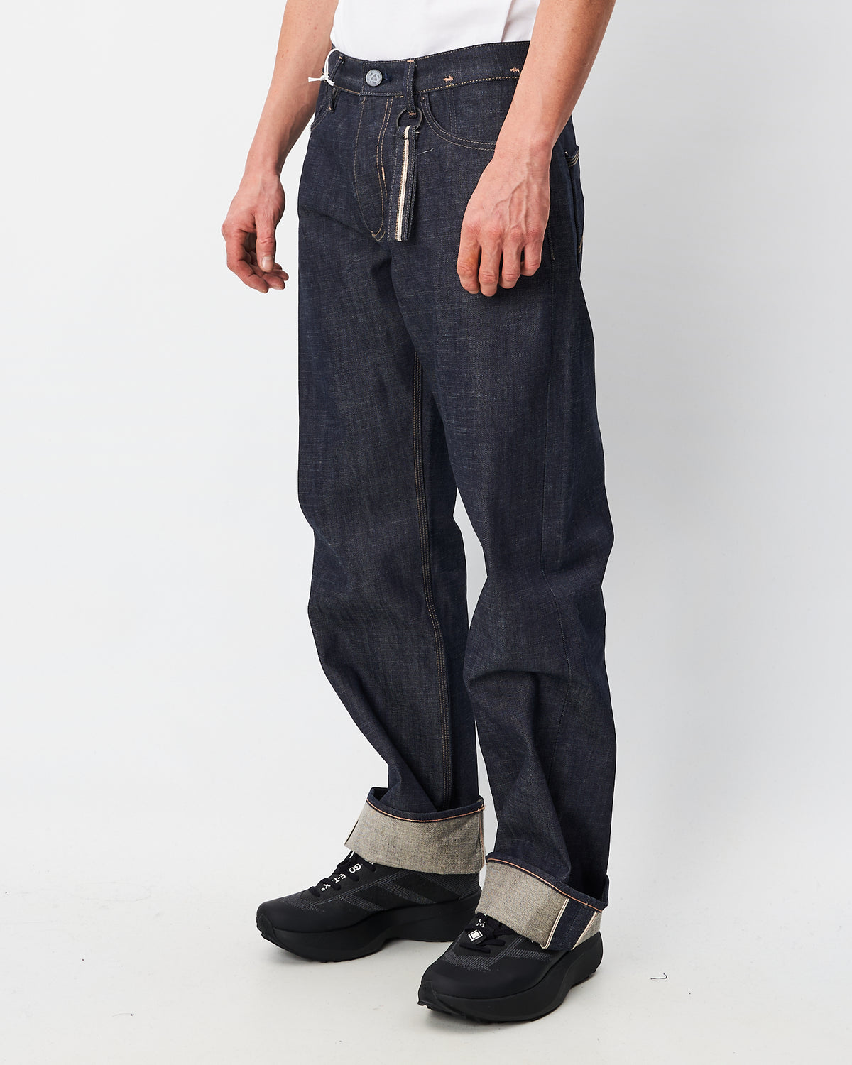 Archetype denim uomo rigido blu scuro