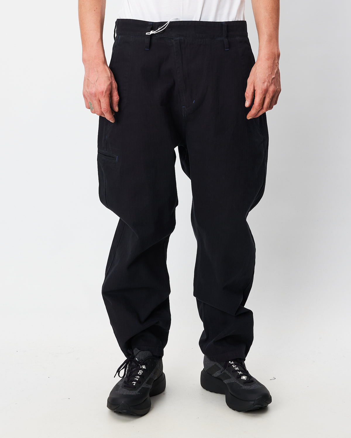 Archetype pantalone blu in cotone