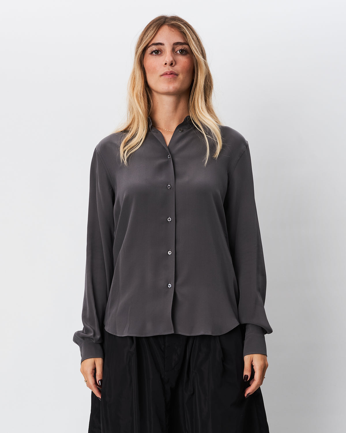 Aspesi camicia grigia in seta
