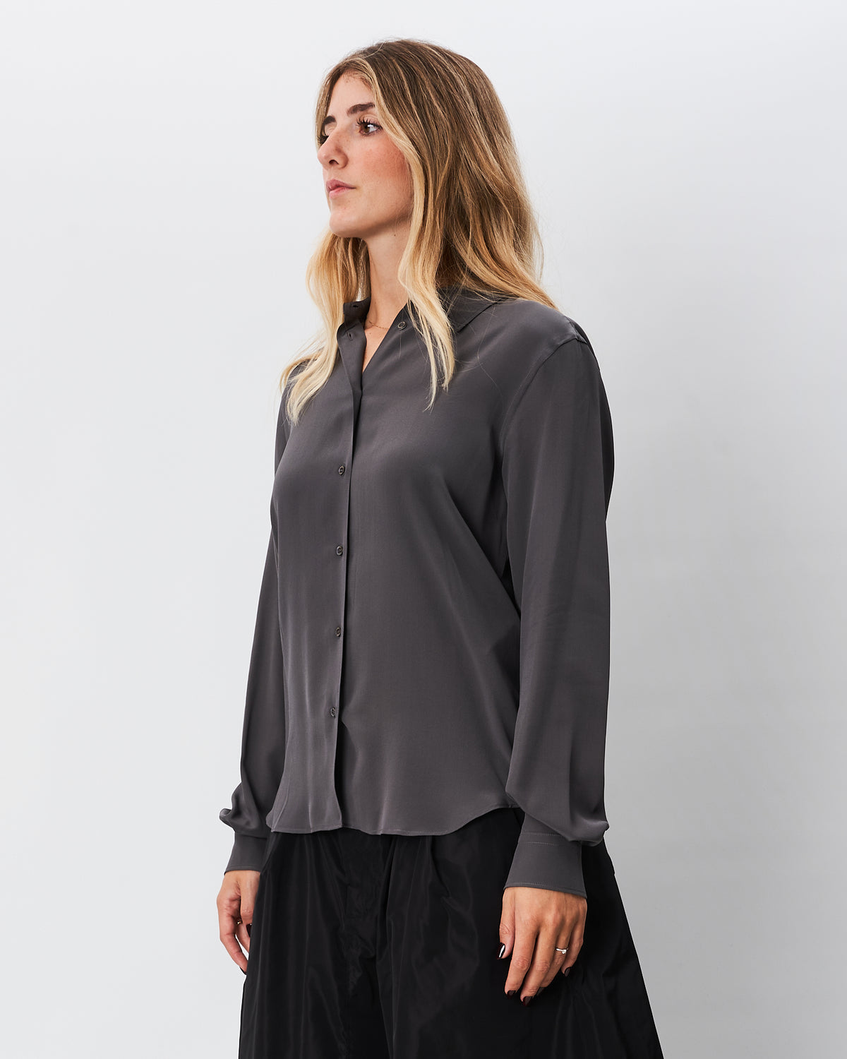 Aspesi camicia grigia in seta