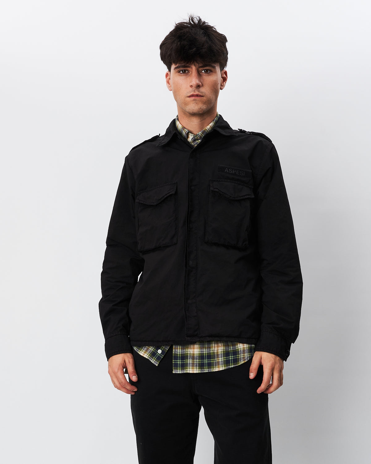 Aspesi camicia militare nera