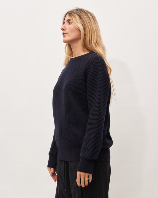 Avant Toi maglia blu costa inglese dipinta a mano