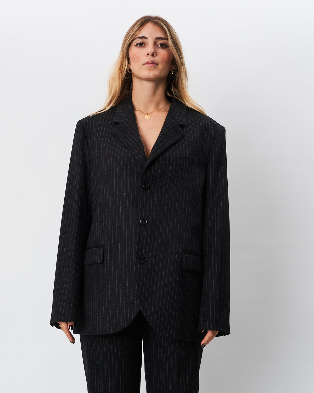 Barena Venezia blazer grigio gessato