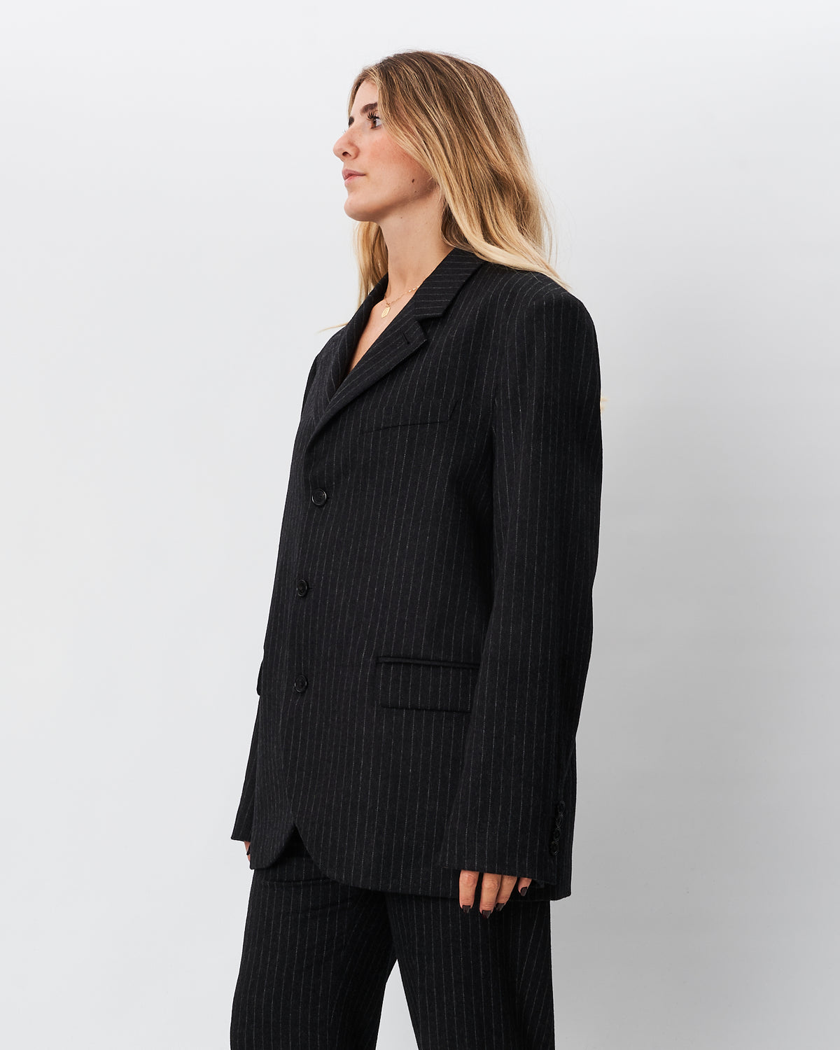 Barena Venezia blazer grigio gessato