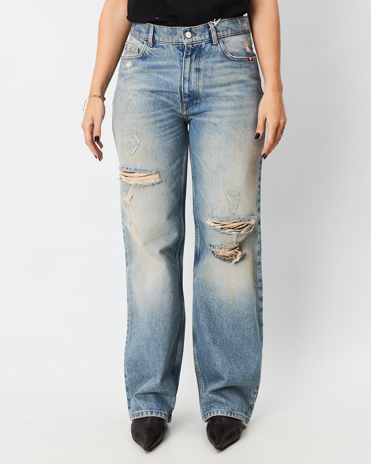 Amish denim azzurro con strappi modello Jenny Downtown
