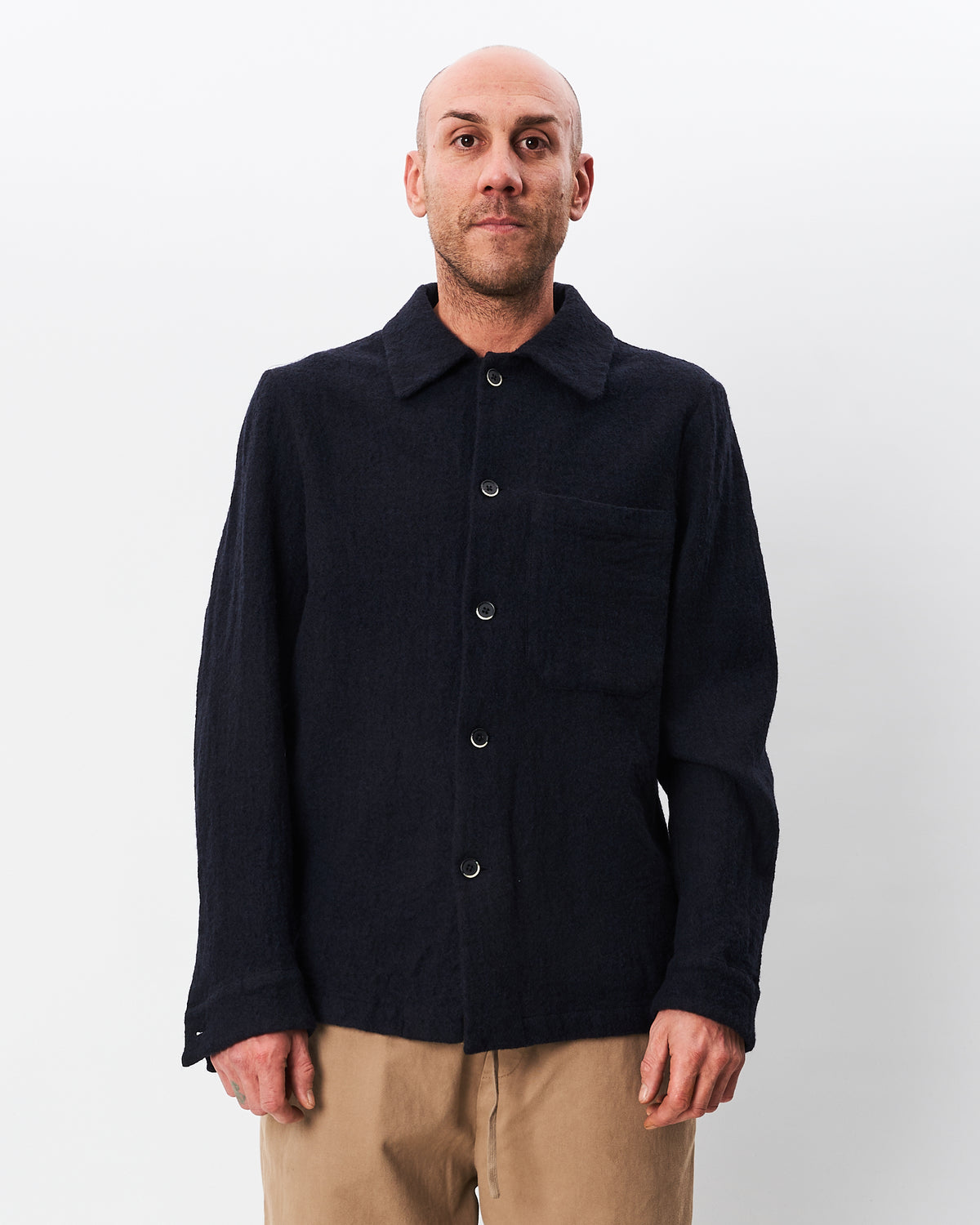 Barena Venezia giacca camicia blu in maglia