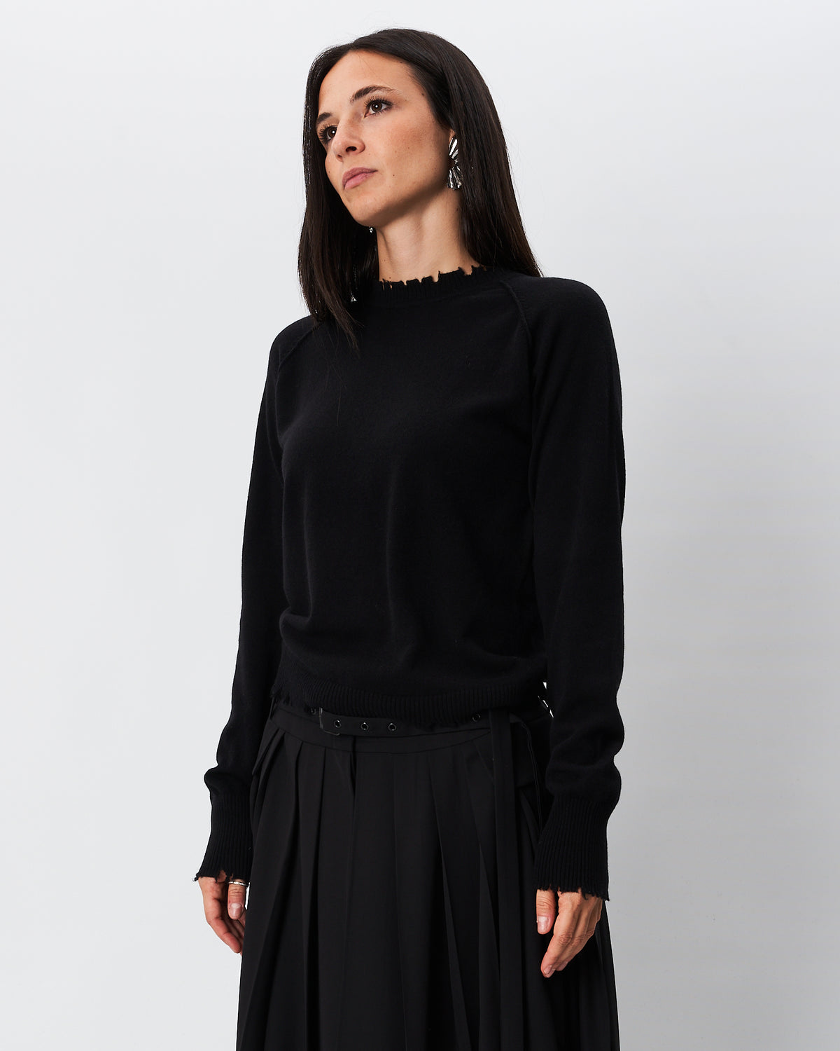 Isabel Benenato maglia girocollo nera