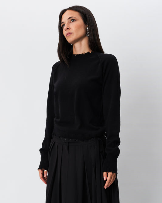 Isabel Benenato maglia girocollo nera