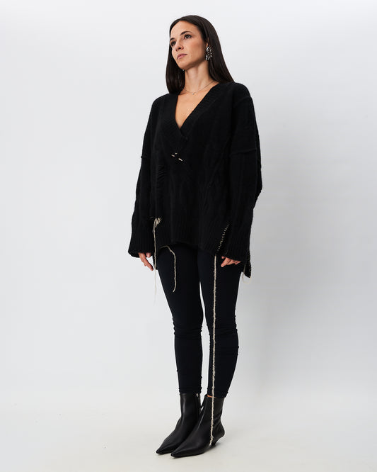 Isabel Benenato maxi maglia in yak