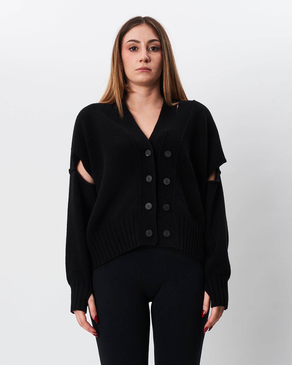 Isabel Benenato maxi cardigan nero