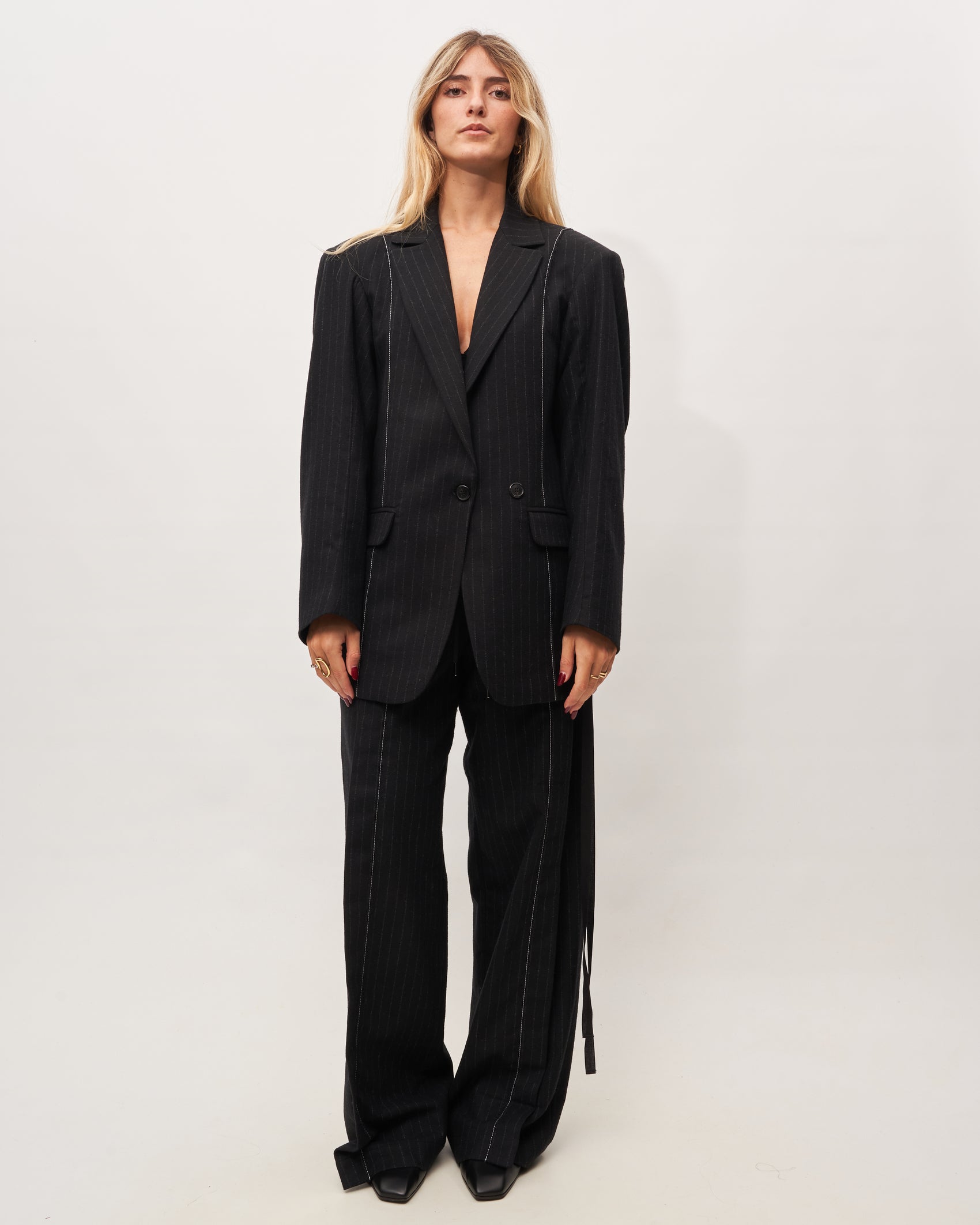 Isabel Benenato blazer gessato