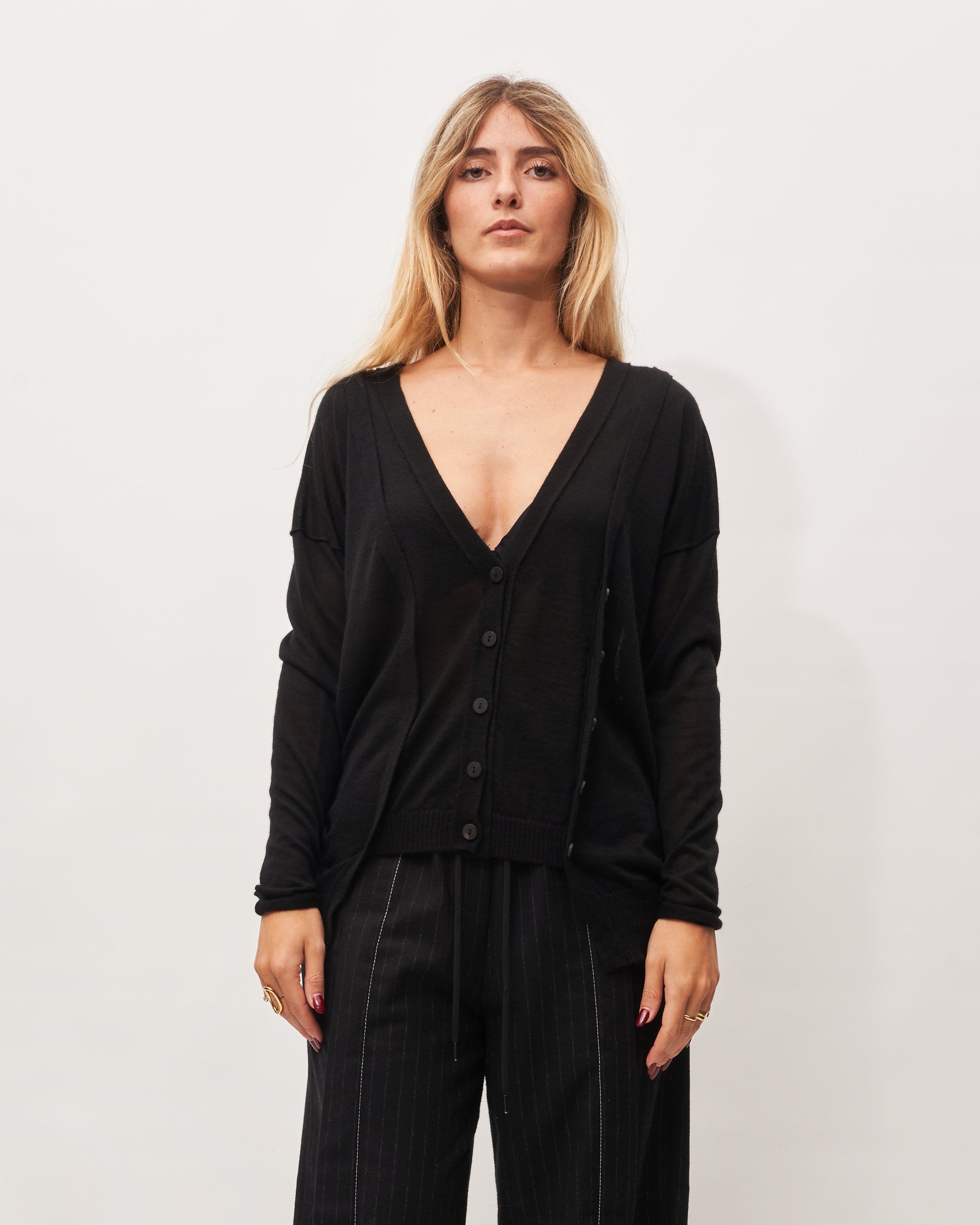 Isabel Benenato cardigan sottile