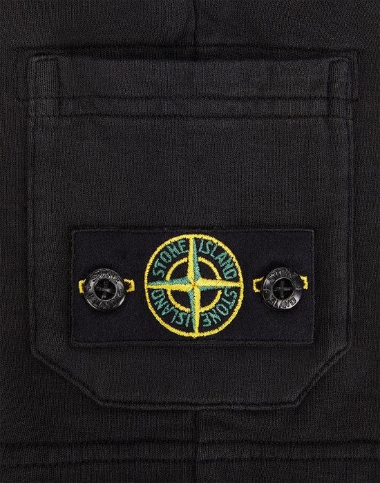 Stone Island bermuda in felpa nero | Al Monello - Barbieri