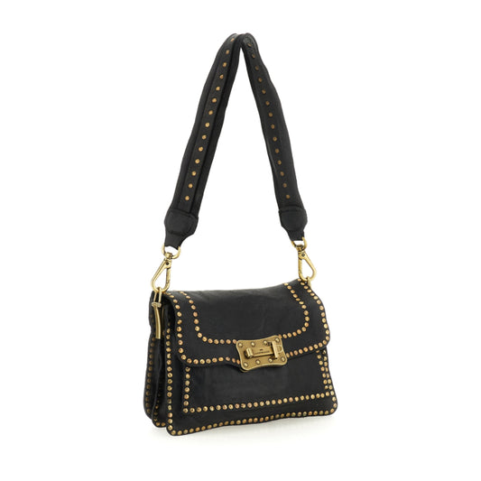 Campomaggi borsa multitasche con borchie con chiusura a girello