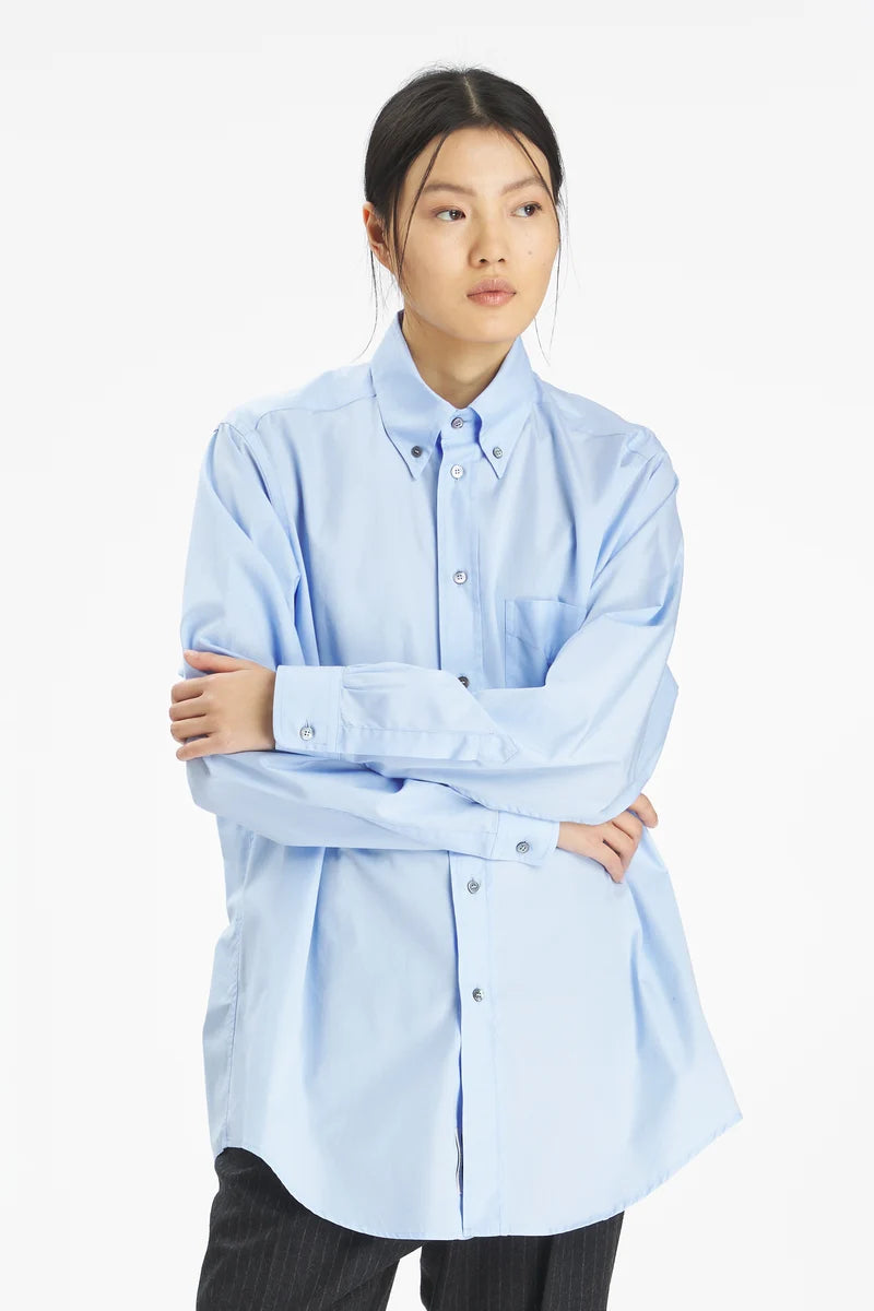 Barena camicia over azzurra
