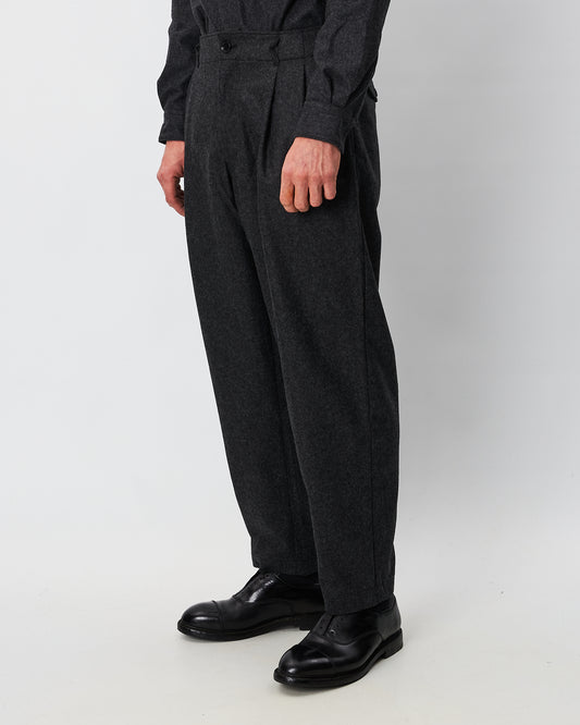 Comme des Garçons pantaloni uomo grigi in panno di lana