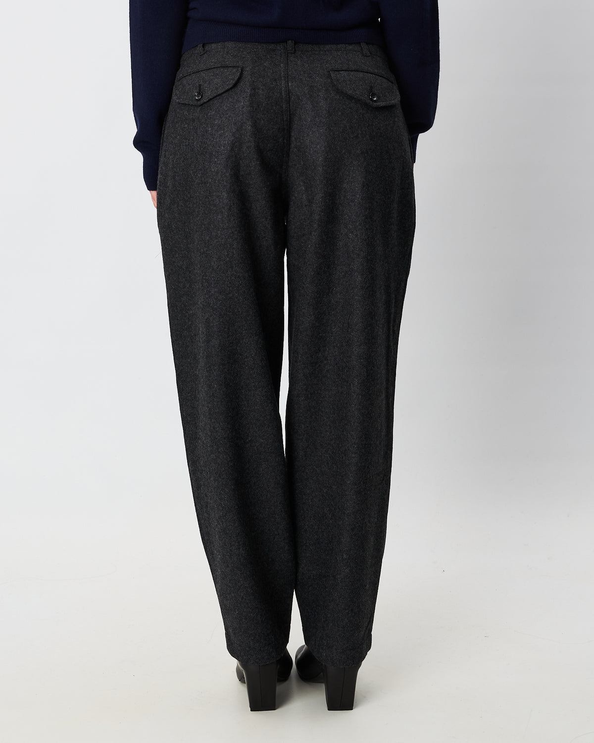 Comme des Garçons pantaloni donna grigi in panno di lana (Copia)