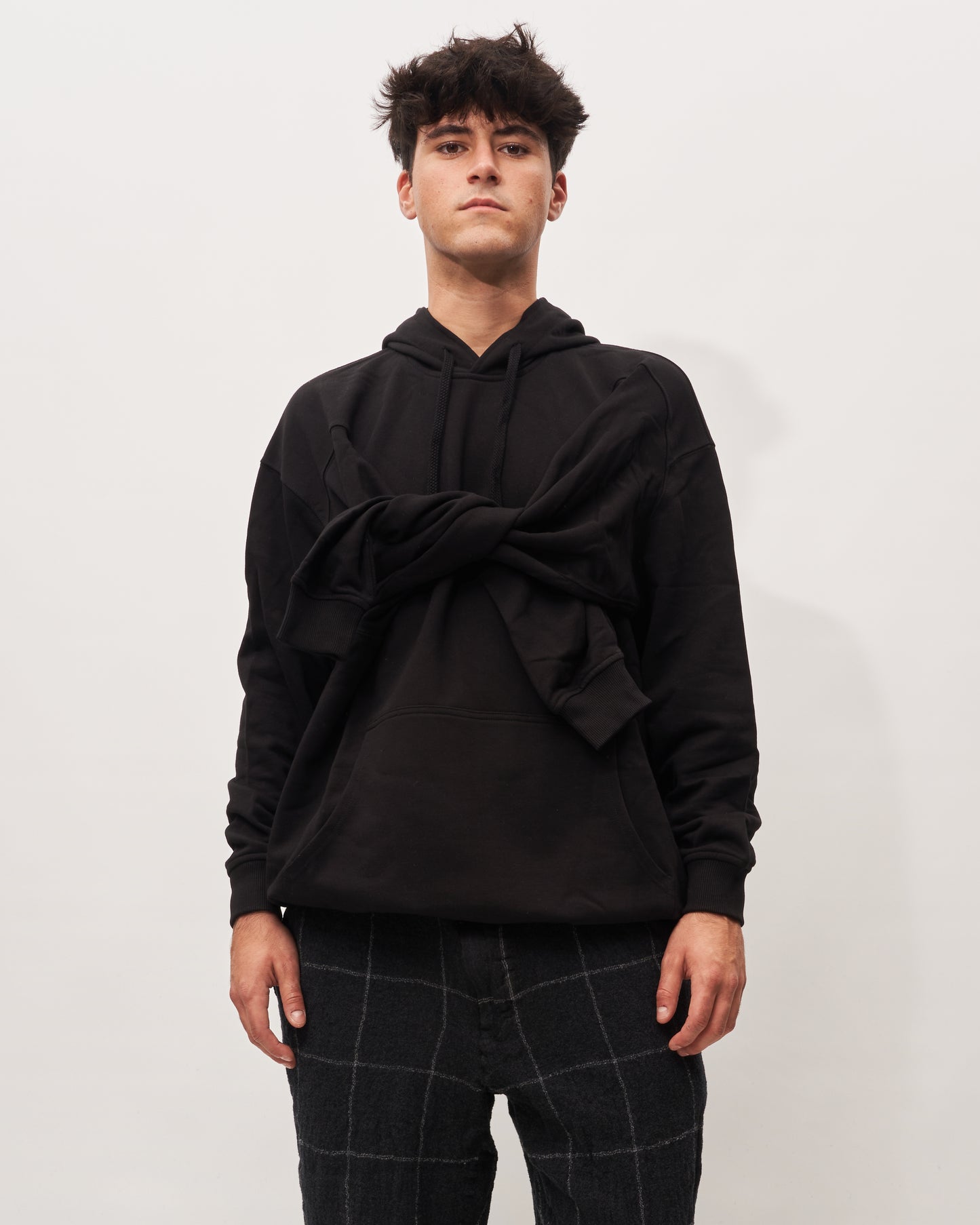Comme des Garçons black sweatshirt with 4 sleeves