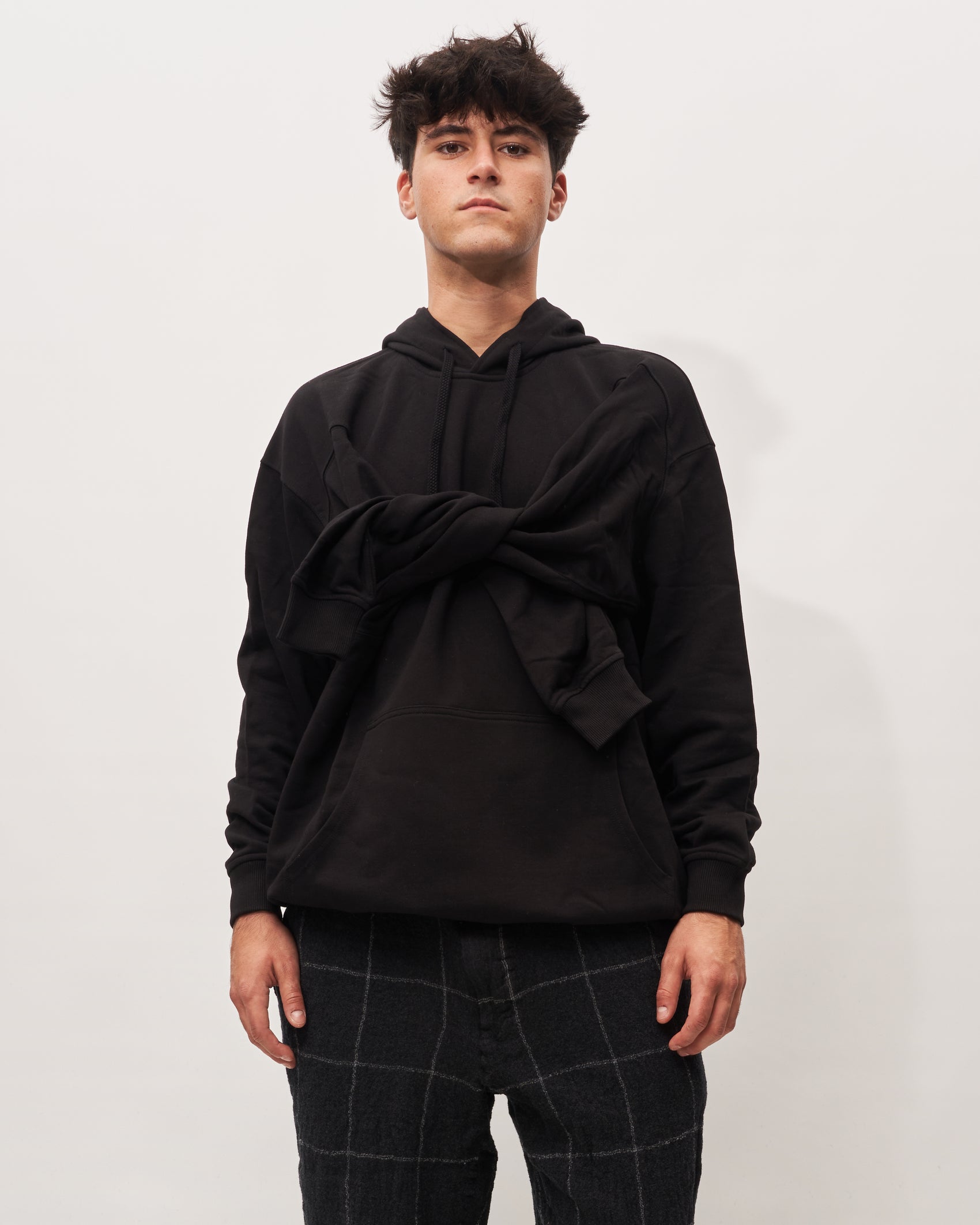 Comme des Garçons black sweatshirt with 4 sleeves