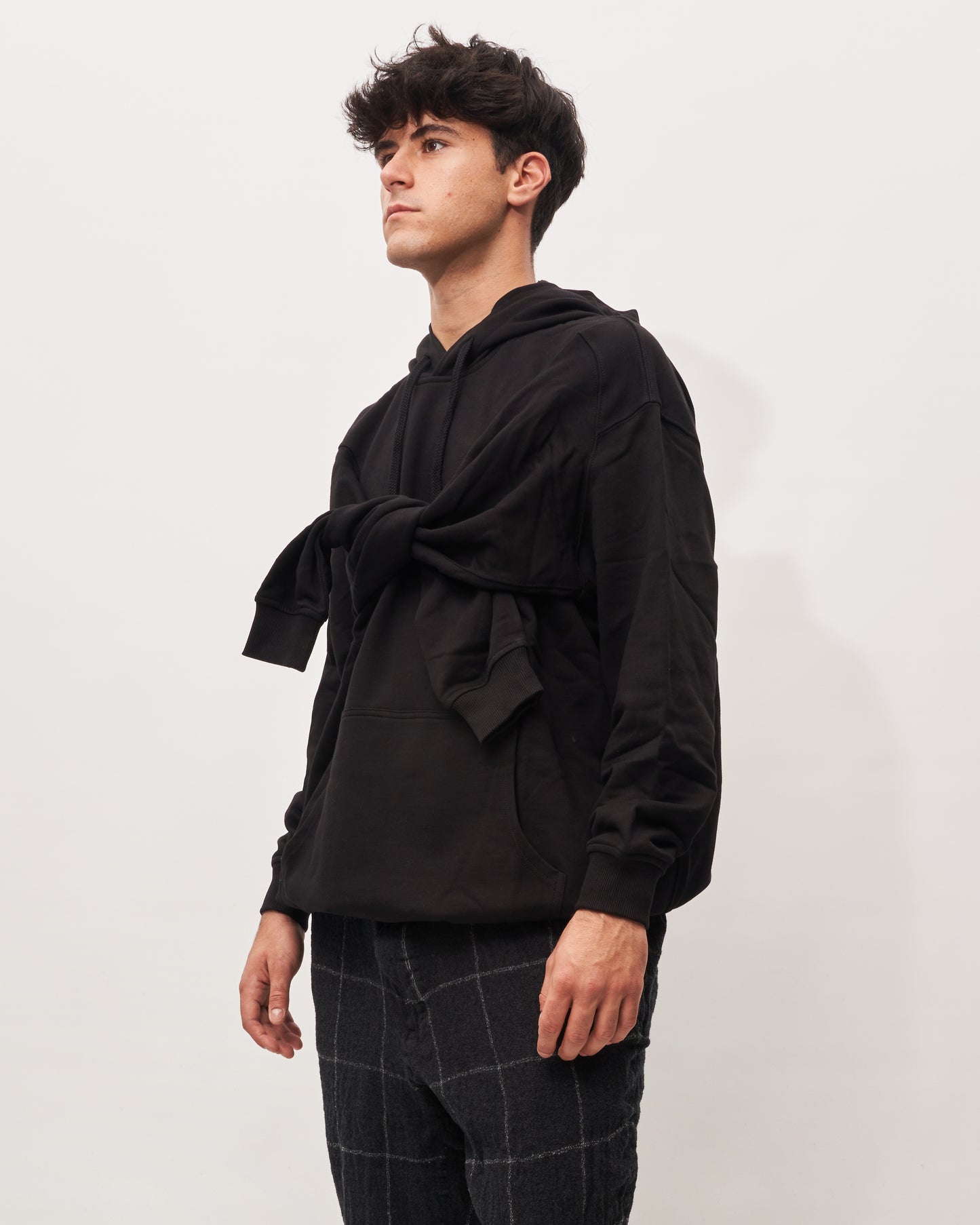 Comme des Garçons black sweatshirt with 4 sleeves