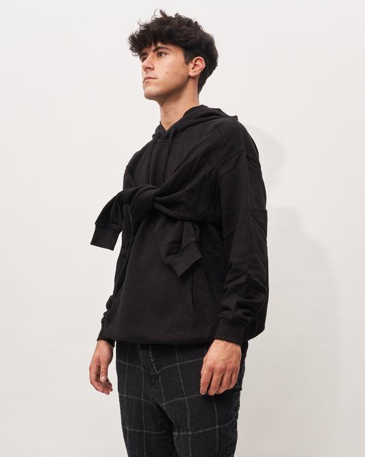 Comme des Garçons black sweatshirt with 4 sleeves