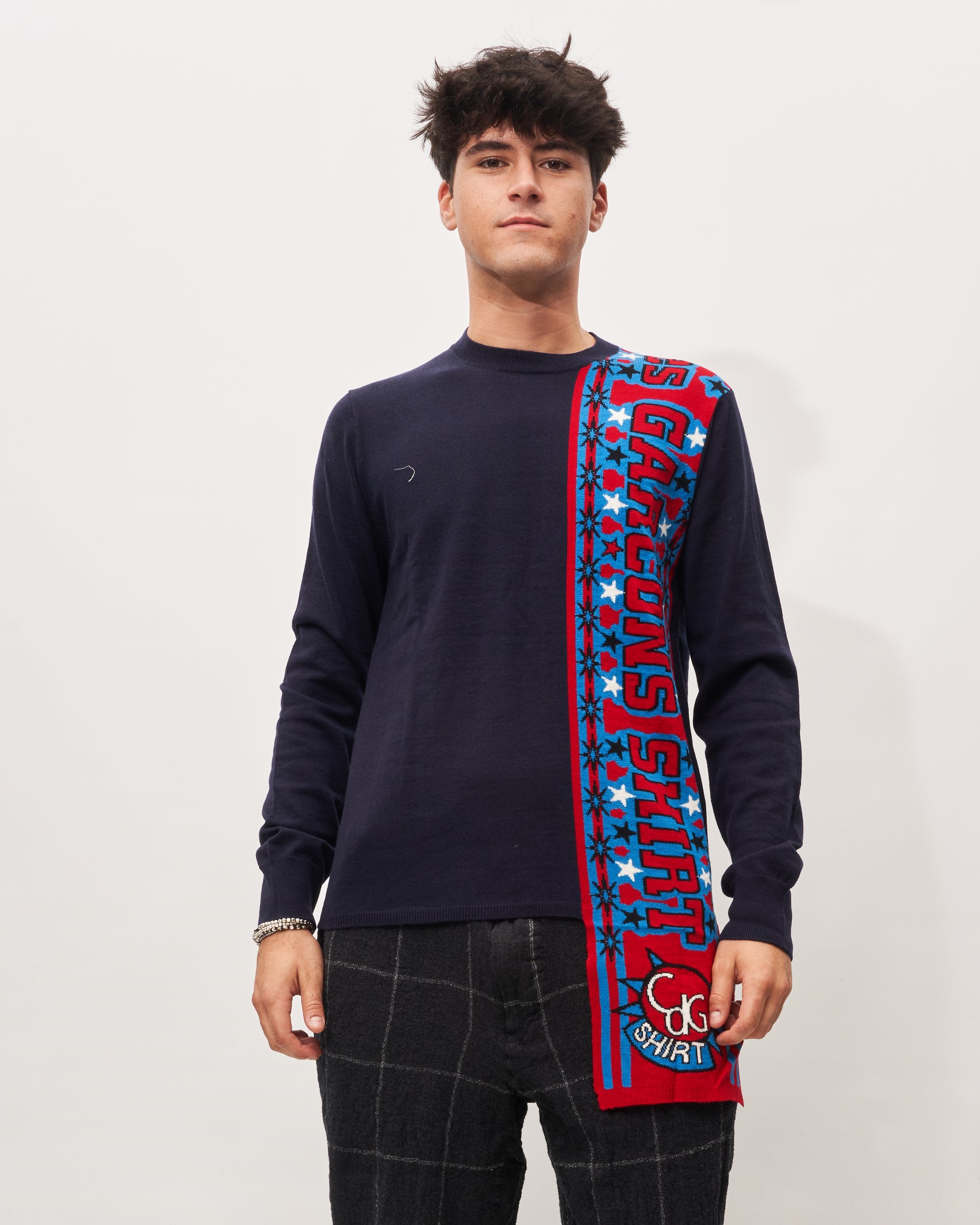 Comme des Garçons sweater with scarf