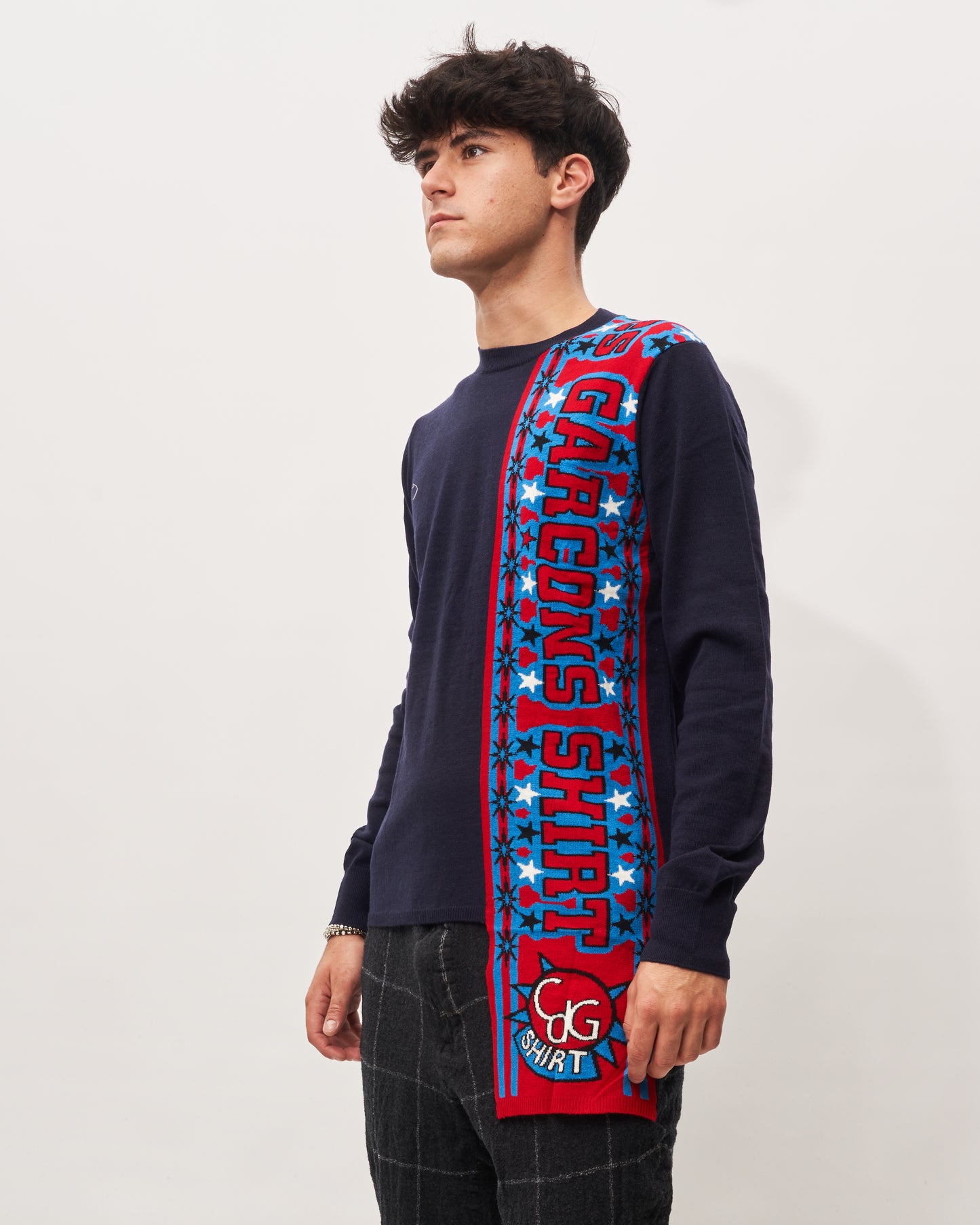 Comme des Garçons sweater with scarf