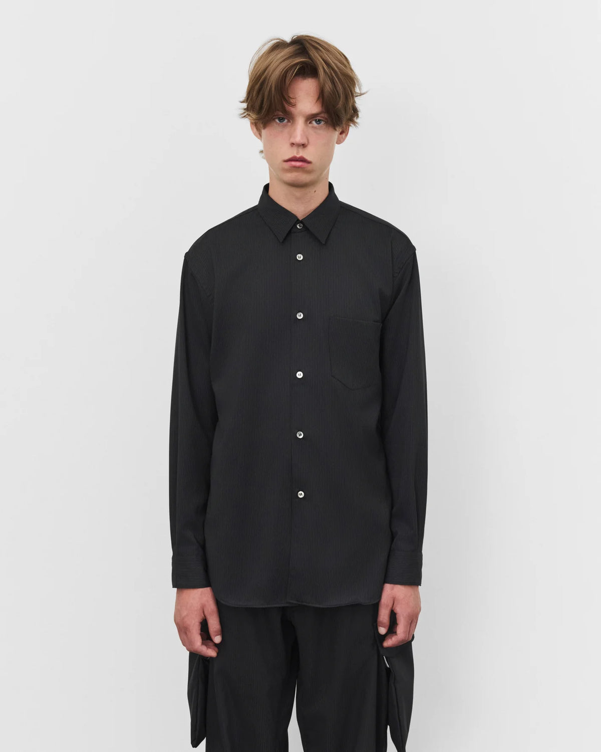 Comme des Garçons camicia nera gessata