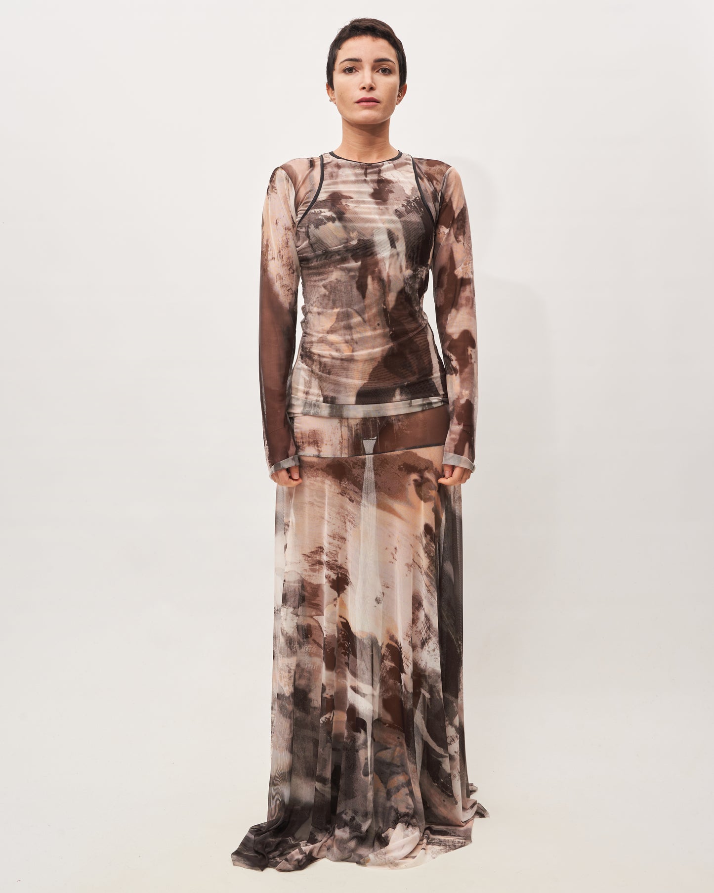 Federico Cina abito camou in tulle