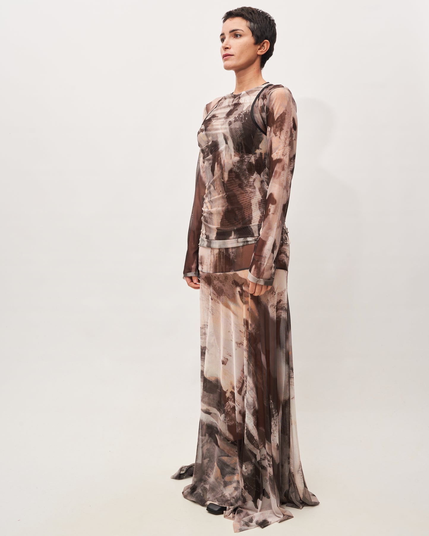 Federico Cina abito camou in tulle