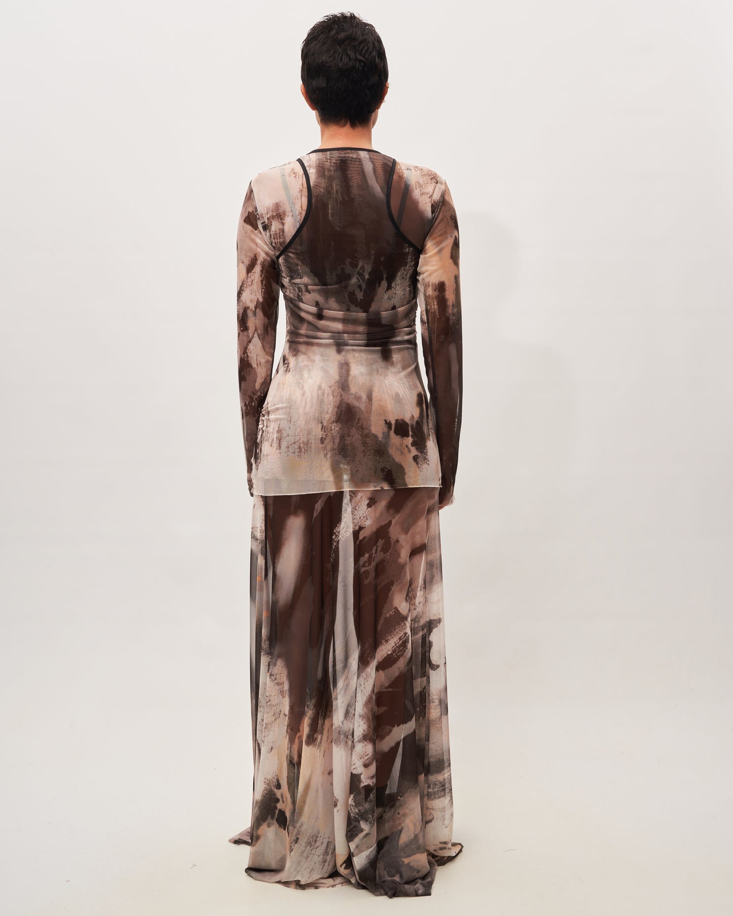 Federico Cina abito camou in tulle