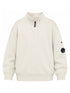 CP Company Felpa gesso con mezza zip e lente