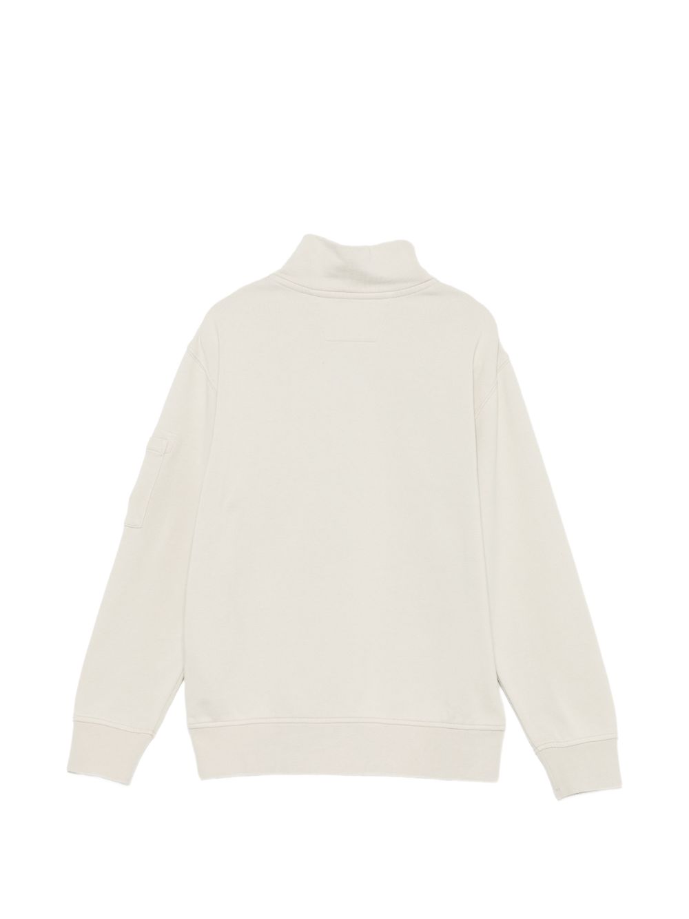 CP Company Felpa gesso con mezza zip e lente
